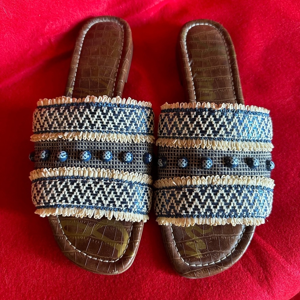 Sam Edelman slip on sandals.  Size 10